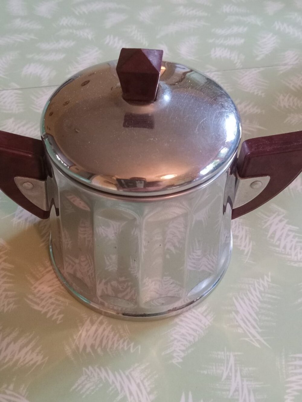 Vintage art deco sugar pot bowl bakelite and chrome 1930 1940